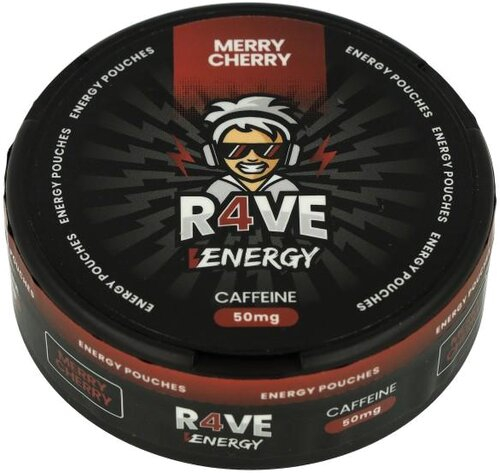 R4VE Energy Pouches Merry Cherry 50mg Coffein 20 Stk.