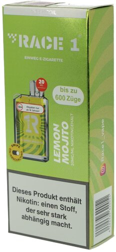 Race One Einweg E-Zigarette Lemon Mojito 20mg