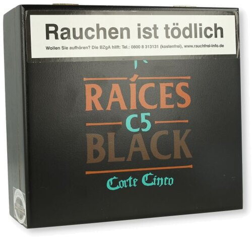 Raices C5 Black Robusto Zigarren 21 Stk. Raices C5 Black Robusto Zigarren 21 Stk.