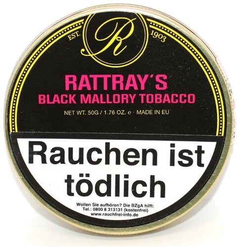 Rattrays Pfeifentabak Black Mallory 50g Dose