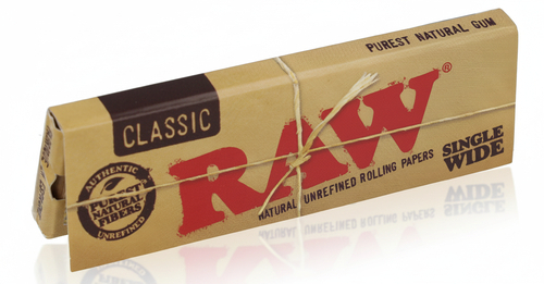 RAW Classic Single Wide Rolling Papers 50 Blatt