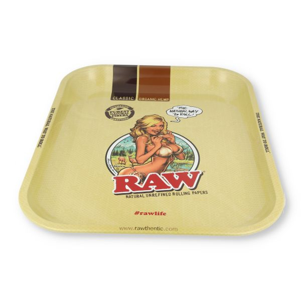 Raw Rolling Tray Metall Large Motiv Raw Girl
