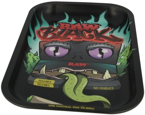 RAW Rolling Tray Small Metall RAW Black Monster