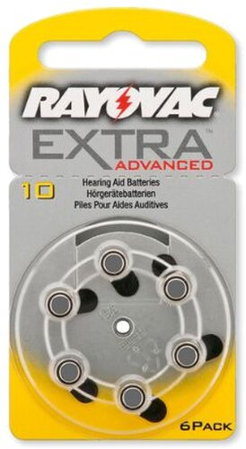 Rayovac Hörgerätebatterie R10AE