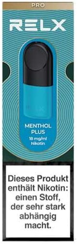 RELX Pod Pro Menthol Plus 18mg 2Stk. RELX Pod Pro Menthol Plus 18mg 2Stk.