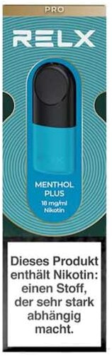 RELX Pod Pro Menthol Plus 9,9mg 2Stk. RELX Pod Pro Menthol Plus 9,9mg 2Stk.