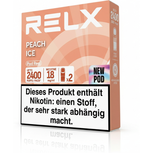 RELX Pod Real Peach Ice Prefilled Pod 2x2ml 18mg