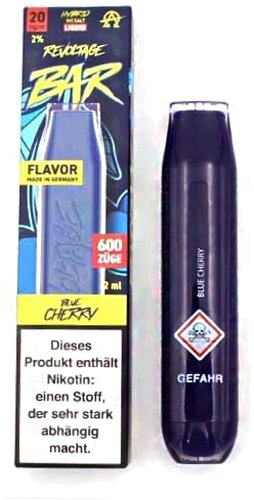 Revoltage Bar 600 Einweg E-Zigarette Blue Cherry 20mg Revoltage Bar 600 Einweg E-Zigarette Blue Cherry 20mg