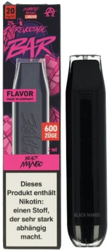 Revoltage Bar 600 Einweg E-Zigarette Black Mango 20mg Revoltage Bar 600 Einweg E-Zigarette Black Mango 20mg