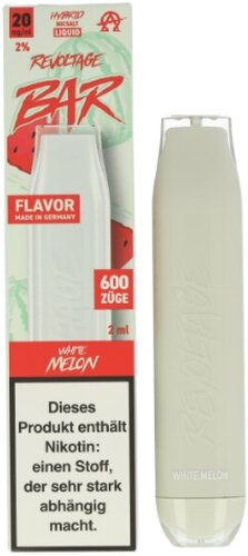 Revoltage Bar 600 Einweg E-Zigarette White Melon 20mg Revoltage Bar 600 Einweg E-Zigarette White Melon 20mg