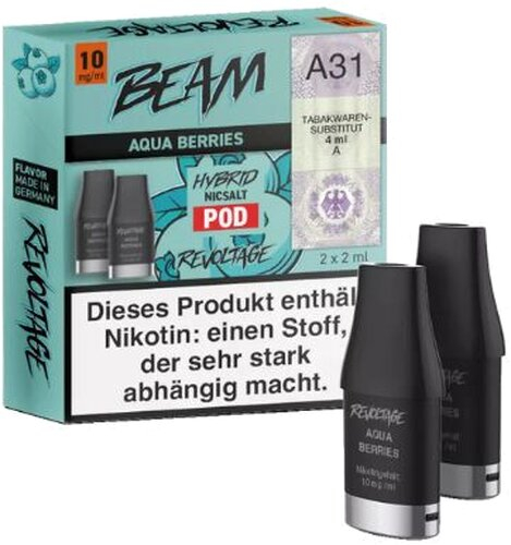Revoltage Beam Pod  Aqua Berries 10mg