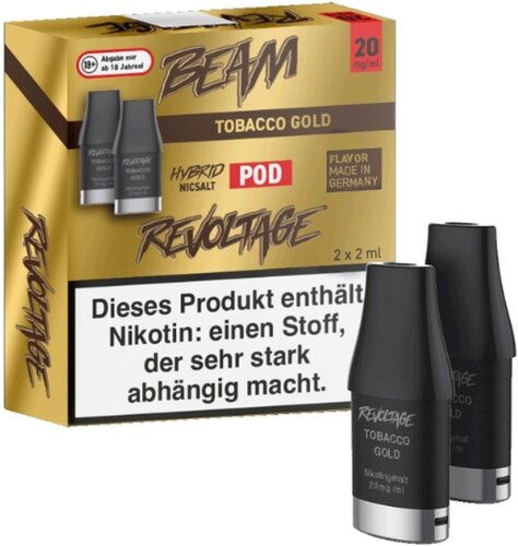 Revoltage Beam Pod Tobacco Gold 20mg Revoltage Beam Pod Tobacco Gold 20mg