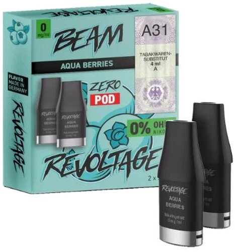 Revoltage Beam Zero Pod  Aqua Berries 0mg