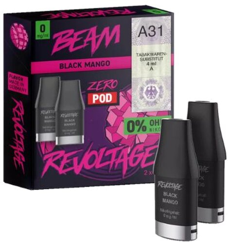 Revoltage Beam Zero Pod  Black Mango 0mg