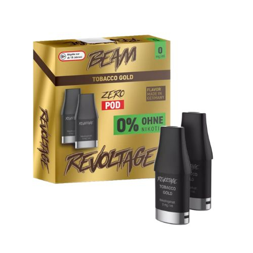 Revoltage Beam Zero Pod Tobacco Gold 0mg Revoltage Beam Zero Pod Tobacco Gold 0mg