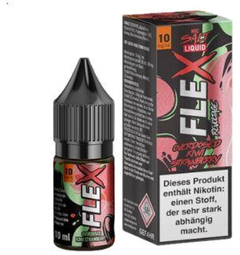 Revoltage Flex Nic Salt Liquid Overdosed Kiwi Strawberry 10mg