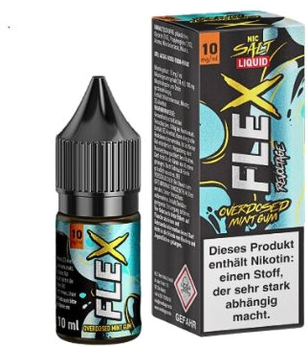 Revoltage Flex Nic Salt Liquid Overdosed Mint Gum 10mg Revoltage Flex Nic Salt Liquid Overdosed Mint Gum 10mg