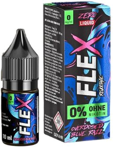 Revoltage Flex Zero Liquid Overdosed Blue Razz 0mg
