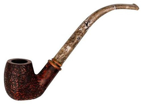 RICO Lesepfeife Elfo rustik braun ca.20 cm Acrylmundstück Horn Marmoriert