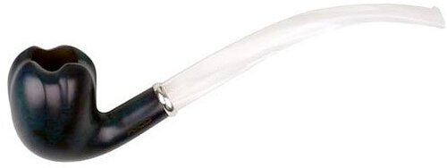 RICO Lesepfeife Fata Dunkel-Blau, ca.20 cm Acrylmundstück  Mundstück weiß