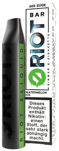 Riot Bar Vape Watermelon Ice Einweg E-Shisha 20mg Riot Bar Vape Watermelon Ice Einweg E-Shisha 20mg