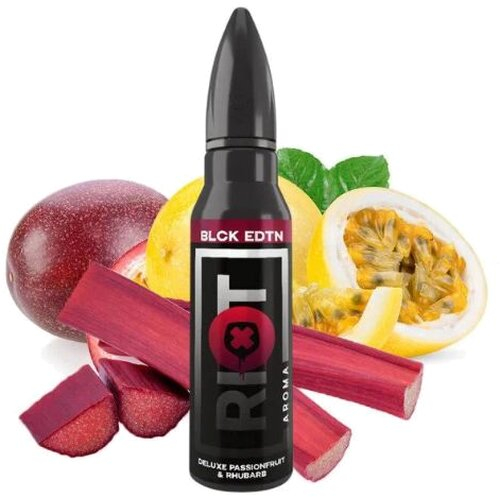 RIOT SQUAD BLACK EDITION Aroma Deluxe Passionfruit&Rhubarb 15ml RIOT SQUAD BLACK EDITION Aroma Deluxe Passionfruit&Rhubarb 15ml