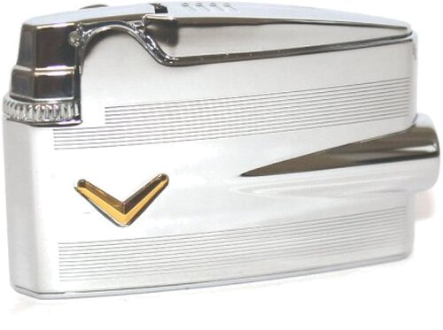 Ronson Varaflame Mini Silver Engine Turn V Ronson Varaflame Mini Silver Engine Turn V