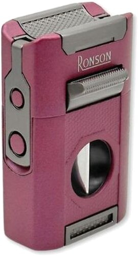 Ronson Giant Zigarrenfeuerzeug Purple 4er Jetflame mit Zigarrenzubehör