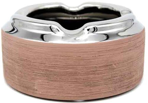 Salon-Ascher rund Keramik Betonoptik braun