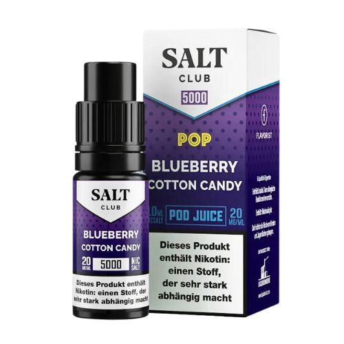 Salt Club 5000 Nikotinsalz Liquid Pop Blueberry Cotton Candy 20mg