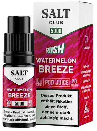 Salt Club 5000 Nikotinsalz Liquid Rush Watermelon Breeze 20mg