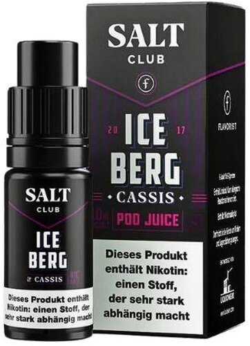 Salt Club Nikotinsalz Liquid Ice Berg Cassis 20mg