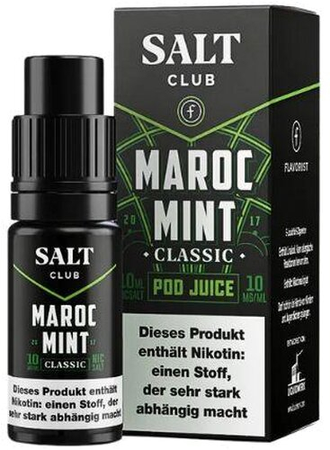 Salt Club Nikotinsalz Liquid Maroc Mint Classic 10mg