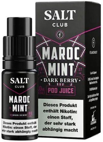 Salt Club Nikotinsalz Liquid Maroc Mint Dark Berry 20mg