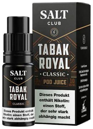 Salt Club Nikotinsalz Liquid Tabak Royal Classic 10mg Salt Club Nikotinsalz Liquid Tabak Royal Classic 10mg