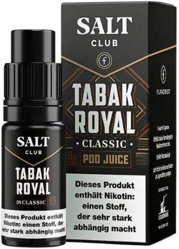 Salt Club Nikotinsalz Liquid Tabak Royal Classic 20mg Salt Club Nikotinsalz Liquid Tabak Royal Classic 20mg