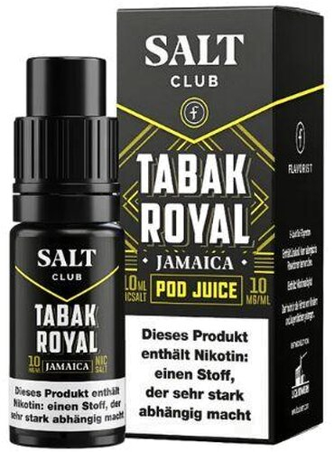 Salt Club Nikotinsalz Liquid Tabak Royal Jamaica 10mg