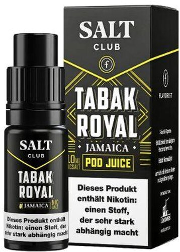 Salt Club Nikotinsalz Liquid Tabak Royal Jamaica 20mg Salt Club Nikotinsalz Liquid Tabak Royal Jamaica 20mg