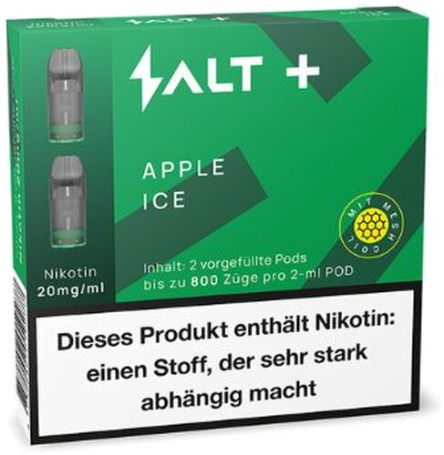 Salt Plus Apple Ice Prefilled Pods 2x2ml 20mg Salt Plus Apple Ice Prefilled Pods 2x2ml 20mg