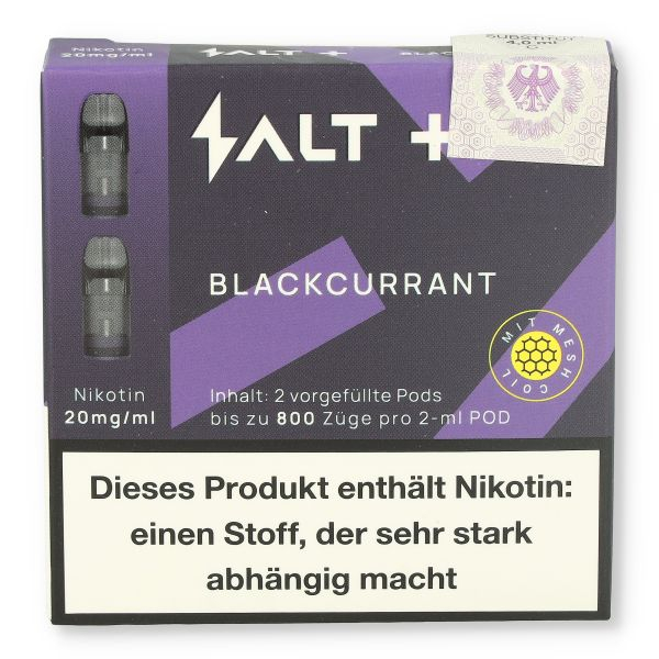 Salt Plus Blackcurrant Prefilled Pods 2x2ml 20mg