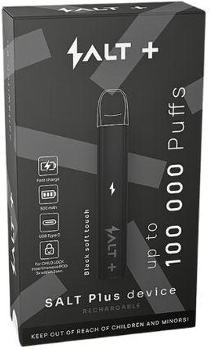 Salt  Plus Device-Kit Black Soft Touch Basisgerät