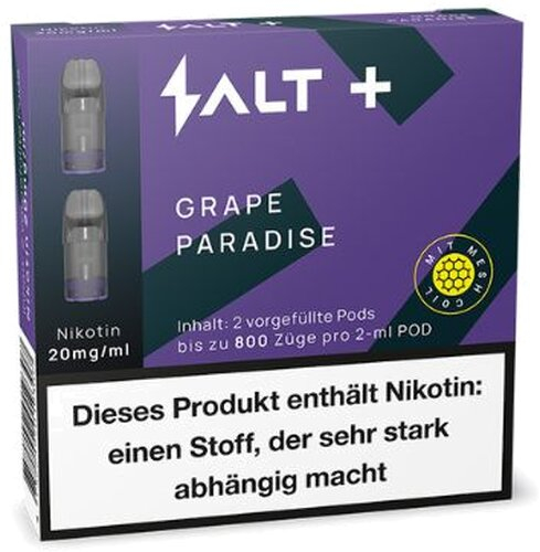 Salt Plus Grape Paradise Prefilled Pods 2x2ml 20mg Salt Plus Grape Paradise Prefilled Pods 2x2ml 20mg
