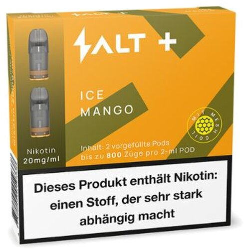 Salt Plus Ice Mango Prefilled Pods 2x2ml 20mg Salt Plus Ice Mango Prefilled Pods 2x2ml 20mg