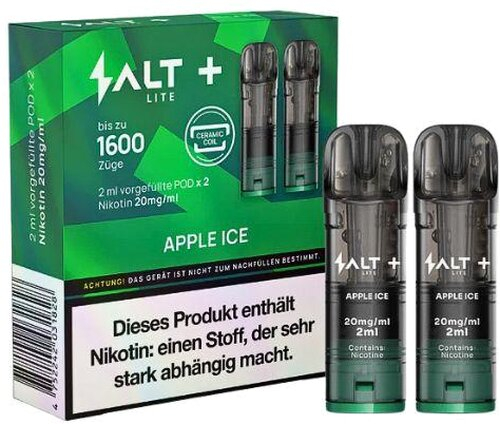 Salt Plus Lite Apple Ice Prefilled Pods 2x2ml 20mg Salt Plus Lite Apple Ice Prefilled Pods 2x2ml 20mg