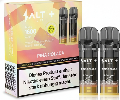 Salt Plus Lite Pina Colada Prefilled Pods 2x2ml 20mg