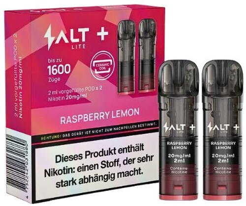 Salt Plus Lite Raspberry Lemon Prefilled Pods 2x2ml 20mg