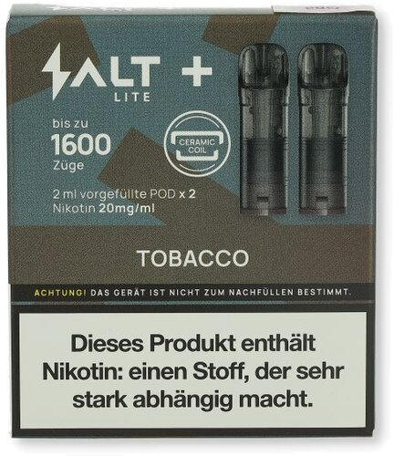 Salt Plus Lite Tobacco Prefilled Pods 2x2ml 20mg Salt Plus Lite Tobacco Prefilled Pods 2x2ml 20mg