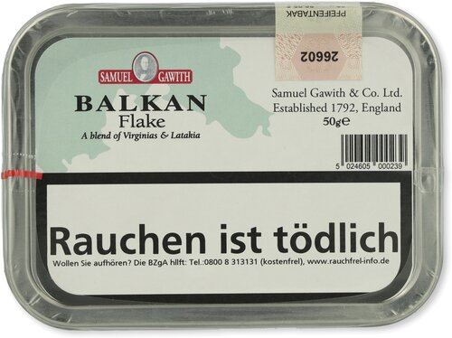 Samuel Gawith Balkan Flake Pfeifentabak 50g Dose Samuel Gawith Balkan Flake Pfeifentabak 50g Dose