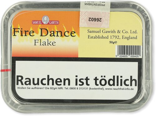 Samuel Gawith Fire Dance Flake Pfeifentabak 50g Dose Samuel Gawith Fire Dance Flake Pfeifentabak 50g Dose