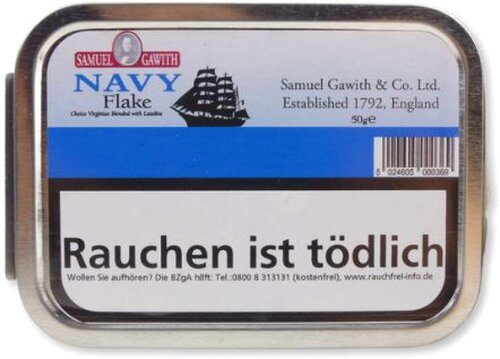 Samuel Gawith Navy Flake Pfeifentabak 50g Dose